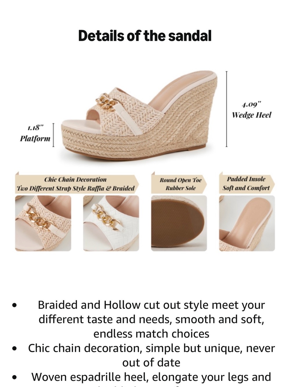 Natural Woven Espadrille Wedge Slides - Neutral Beige